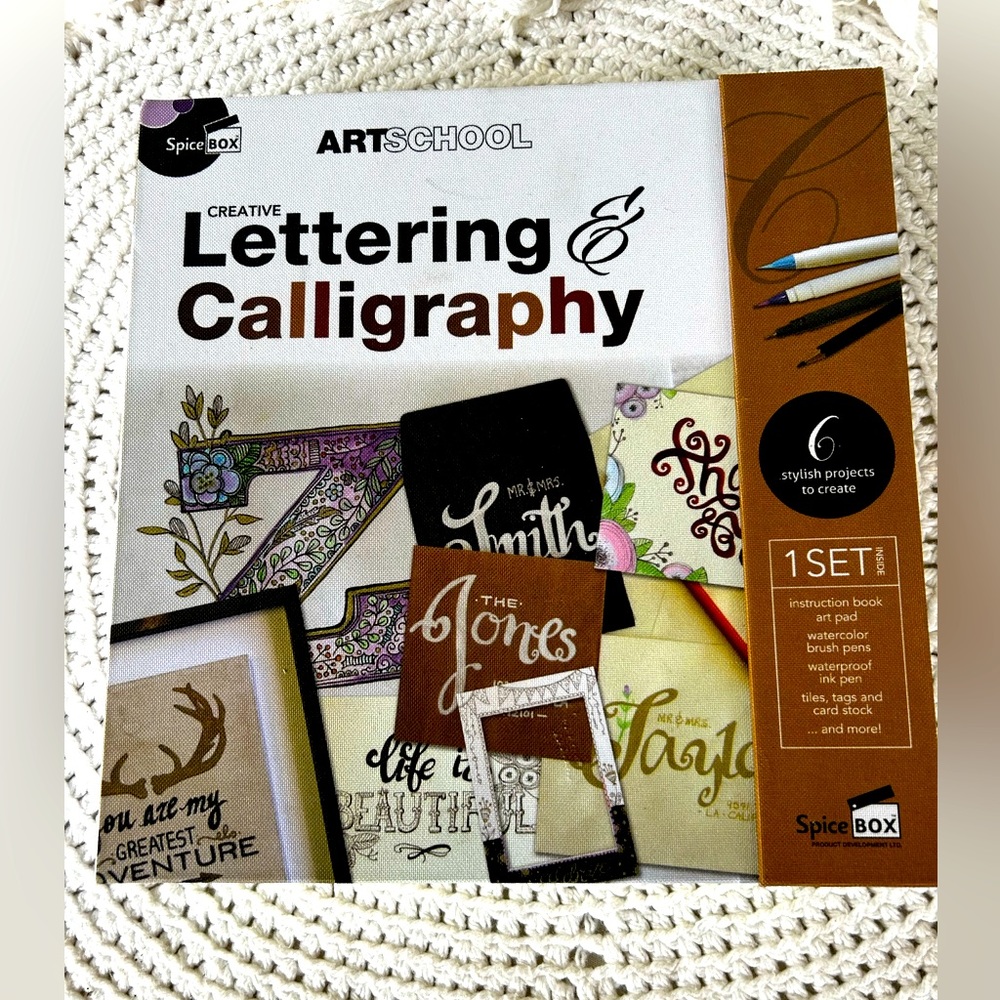 Artschool Creative Lettering & Calligraphy Spicebox Set, New!